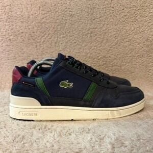 Lacoste T-Clip 0121 6 Mens Navy Green Burgundy Sneakers 7-42SMA00677B4 Size 10